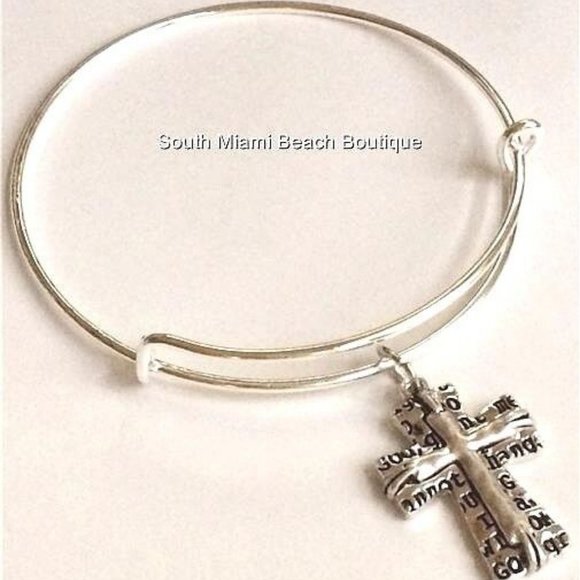 Serenity Prayer Charm Bracelet AA Al-Anon NA Addiction Recovery Silver Plated - Picture 6 of 9